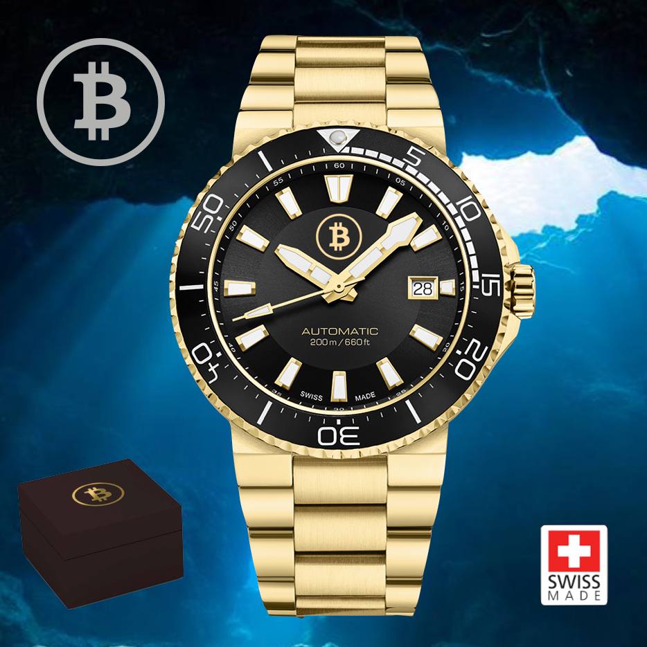 Automatic Bitcoin Watch Swissmade limited Special Edition Swisscryptojay