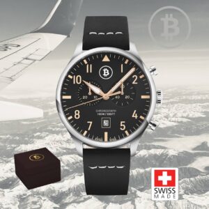 Chronograph Bitcoin Watch Swissmade limited Special Edition Swisscryptojay